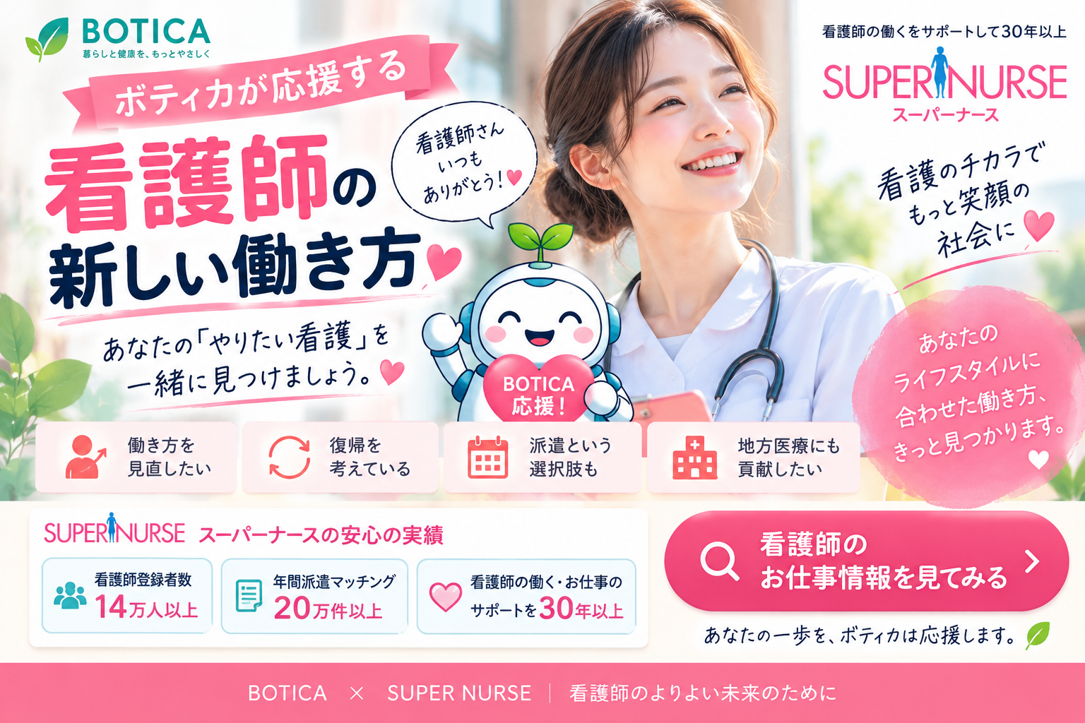 ボティカが応援する 看護師の新しい働き方｜スーパーナース