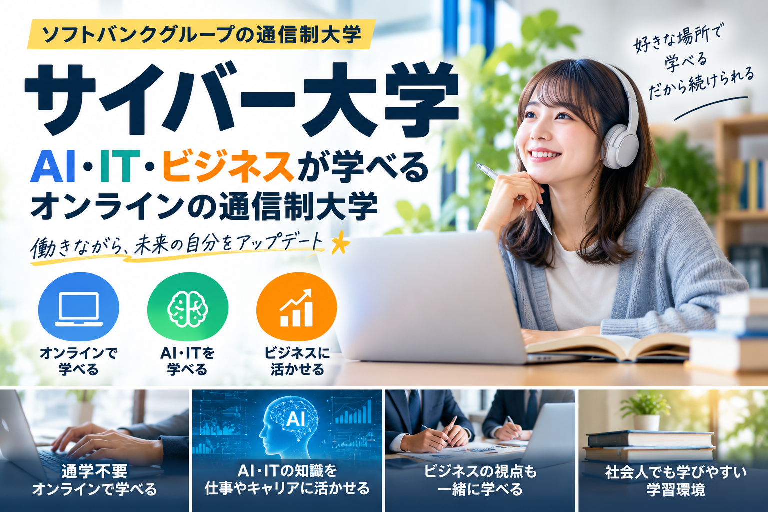 サイバー大学 AI・IT・ビジネスが学べる通信制大学